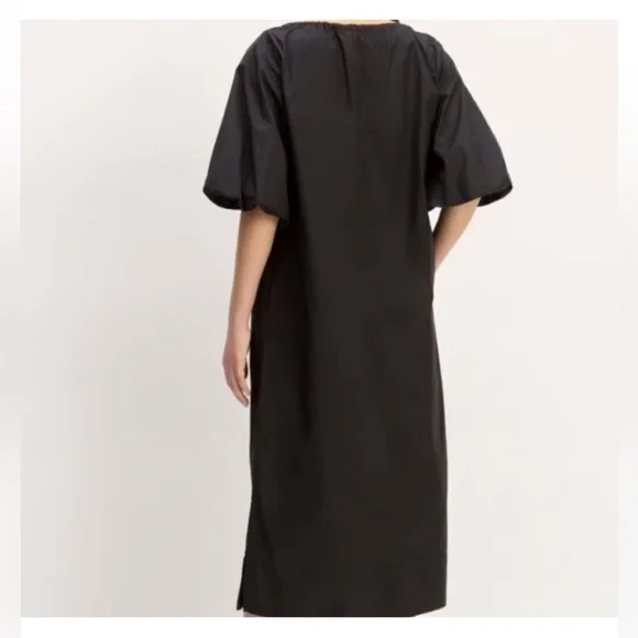 NWT Everlane Supima Puff Sleeve Maxi Dress Black XS - Picture 4 of 10